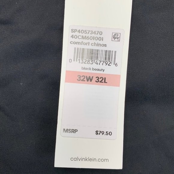 Calvin Klein Men's Straight-Fit Stretch Chino Pants Size 32*32 - Picture 8 of 11